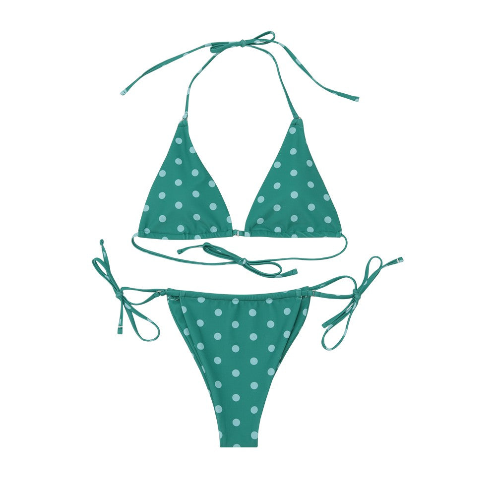 Bikini Sexy para mujer, traje de baño con cuello Halter, Push Up, traje de baño