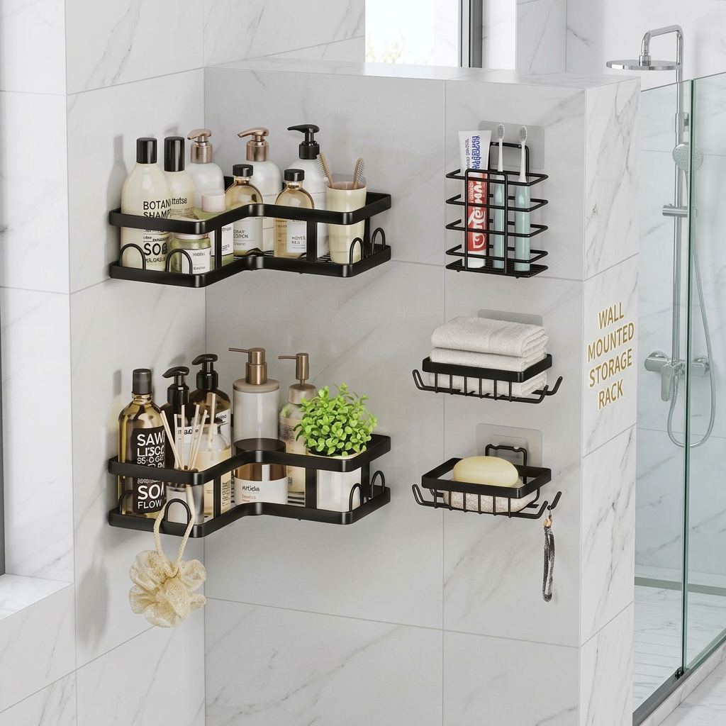 Set x5 Organizadores Ducha Jabonera Baño